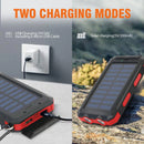 20000mAh Solar Ladegerät Wasserdichte Tragbare Solar Power Bank Zwei 5V USB-Anschlüsse 2 LED Taschenlampe Kompass für Outdoor Camping Wandern