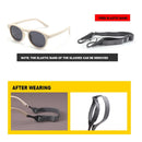 Baby-Sonnenbrille mit Band, rund, flexibel, UV400, polarisiert, für Säuglinge und Kleinkinder von 0-3 Jahren