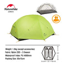 Naturehike Mongar Tent Camping Tent 2 Person Ultralight Professional Waterproof & Windproof Backpack Tent 20D Nylon Travel Tent