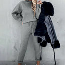 Autumn Women Tracksuit Sweatshirt Drawstring Pants Suit Female 2022 Fashion Ladies Casual Loose Long Sleeve Pullover Sports Set