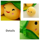 Pea Pod Plush Toy Cute Cartoon Pea Plush, 25/40/55cm Peasecod Stuffed Dolls Toys for Children Christmas Birthday Gift