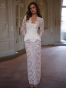 The Nocturne | Lace Corset Mini Dress with Fishbone Waist