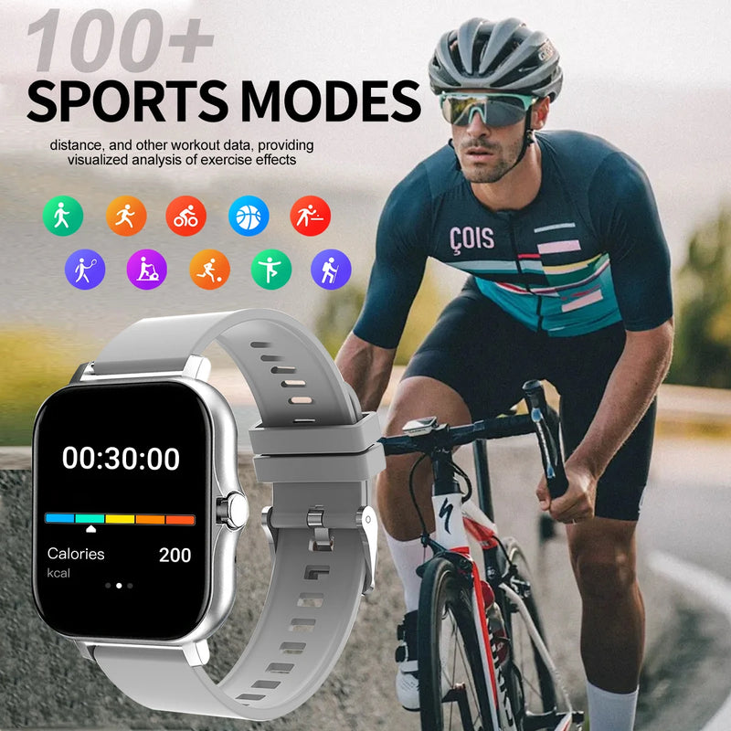 Smartwatch can answer and make calls, receive message reminders, multiple sports modes, compatible with Android and iPhone