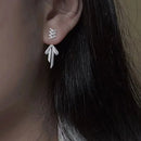 Cute Bowknot Front and Back Earrings for Female 2023 New Simple Fashion Metallic Luxury Jewelry Earings Wholesale