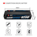 DXF 2S Lipo Battery 7.6V 130C 9200mAh 5mm T Plug Hardcase For 1/10 Buggy Truggy Offroad Boat Car Boat Truck RACING Helicopter