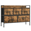 SONGMICS Dresser wardrobe 5 fabric drawers with handles metal rack industrial design