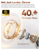 QCY Crossky C50 Clip On Earbuds Open Ear Wireless Bluetooth 6.0 Headphones 35H Playtime Earphones Comfortable for Fitness IPX5