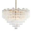 The Amber Orbit | Tiered Glass Chandelier with E14 Sockets