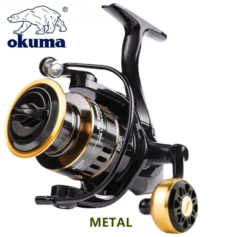 Okuma Reel 12KG Max Drag for Fishing HE500~7000 Reel Metal Spool Handle Sea Jig Carp Reel Fishing Coil Wheel Fishing Glasses