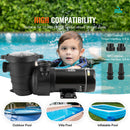 SucceBuy Above Ground Pool Pump 1HP/1.5HP/2HP Single Speed with Filter Basket for Above Ground Pools Hot Tubs Spas UL Certified