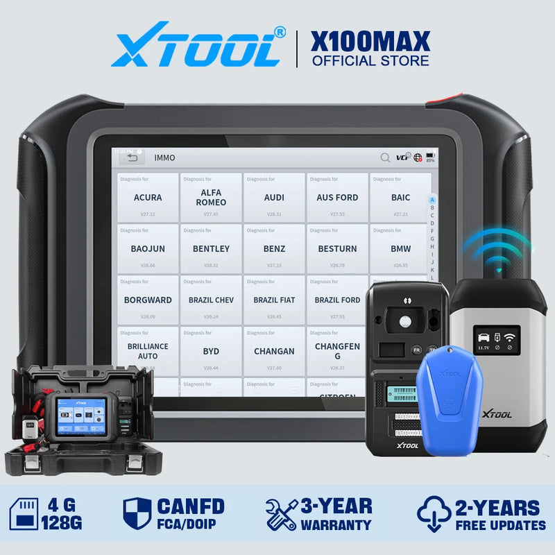 XTOOL X100 MAX Advanced IMMO Key Programmer All System Diagnostic ECU Coding 42 Service Bi-Directional Control Scanner x100 PAD3
