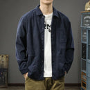 Spring New Jacket Men's Loose and Versatile Retro Long Sleeved Shirt Spring and Autumn Trendy Brand Casual Jacket