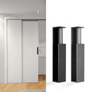 40 / 45MM Pocket Wooden  Sliding Door invisible Embedded Handle Sliding Door Hidden  Black  Aluminum Alloy  Handle