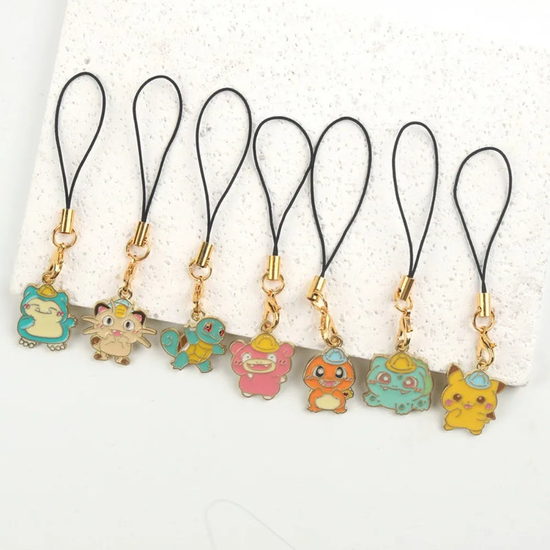 DIY Pokemon Charms - Adorable Pikachu, Koffing, & Squirtle Pendants! Keychain Accessories for Fans - Limited Stock, Grab Now