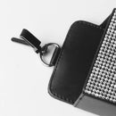 Crystal Diamond Car Vent Storage Box Auto Leather Organizer Cell Phone Glasses Key Card Holder Decor Car Accessories for Women