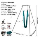 SucceBuy Aerial Yoga Frame & Hammock 9.67FT Professional Yoga Swing Stand w/6.6 Yards Aerial Silks Max 551lbs Indoor Aerial Rig