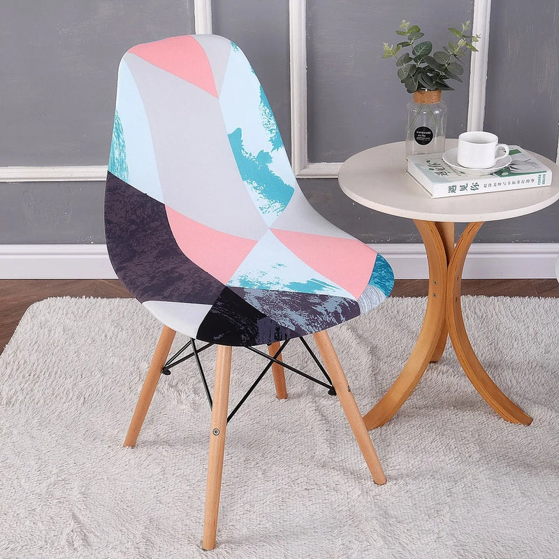 Shell Chair Cover Fashion nordic christmas cover Elastic Armless Scandinavian Chair Kitchen Bar Seat Cushion Furniture protect