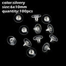 Stainless Steel Round Ball Post Earrings Stud Loops Earring Hooks Earplug  Fit Women DIY Earring Jewelry Making Christmas Craft