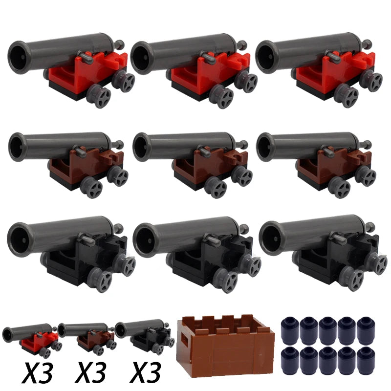 Military MOC Sentry Building Block Soldier Sandbag Fence Cannon Shell Barbed Wire Weapon Rack Training Field Watchtower Toy K018