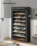 SONGMICS 10-level 28x88x160 cm shoe rack Shoe Cabinet Shoe storage Dustproof Cover Shoe Organizer