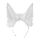 F42F Women Animal Wolf Ears Headdress Plush Hairband Furry  Headband Anime for Halloween Christmas Cosplay Accessories