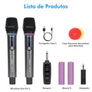 Professional 2.4G UHF Wireless Microphone with RGB LED-2 Units, 18650 Battery, 2.5Ms Delay, Cardioid for Karaoke/Live