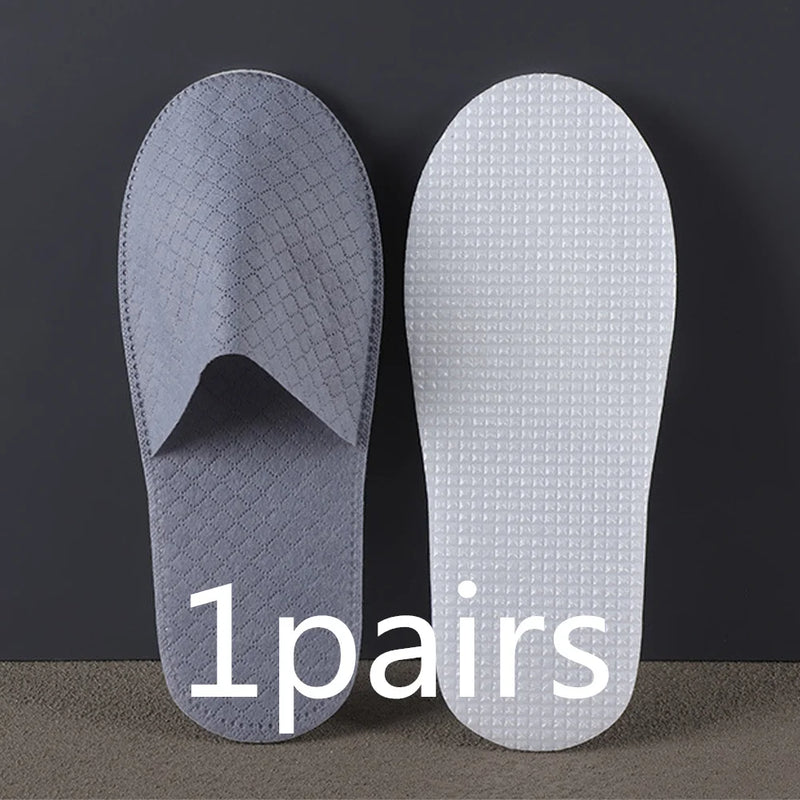 10 Pairs Lot Hotel Slippers Men Womens Top Quality Velvet Travel Disposable Cotton Home Hospitality Shoes Cheap SPA Guest Slides