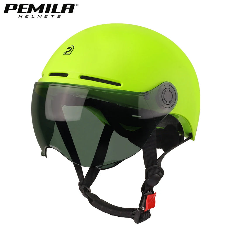PEMILA Bicycle Helmet With Goggles Cycling Helmet Full Edge Wrapping Technology Bike Helmet Road MTB E-bike MTB Bicycle Helmet