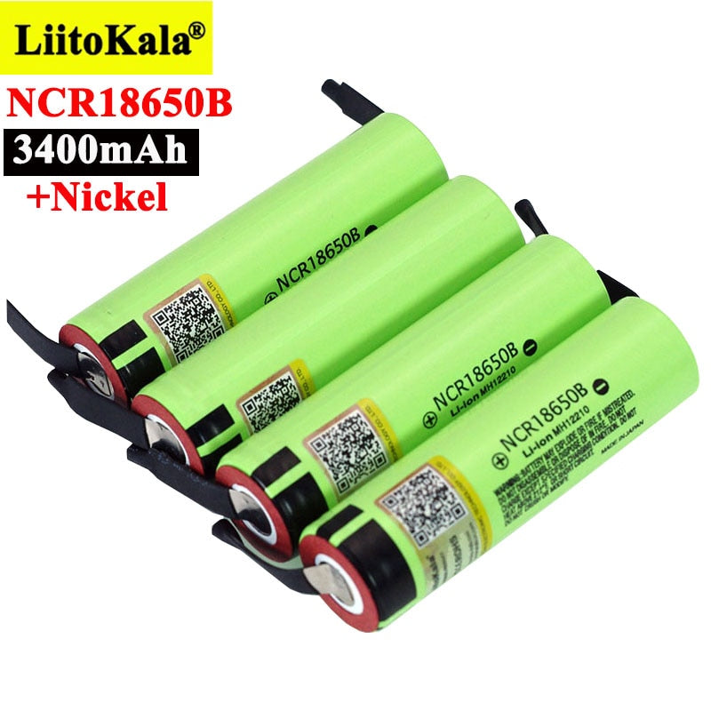 Liitokala New Original 18650 NCR18650B Rechargeable Li-ion battery 3.7V 3400mAh batteries DIY Nickel