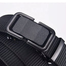 Men's Belt Automatic Metal Buckle Imitation Nylon Webbing Outdoor Work Belt Toothless Automatic Buckle Casual Sports Canvas Belt