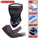 2Pcs Set Summer Ice Silk Cycling Arm Sleeves Breathable Bandana Mask Combination Suit Elastic Cold UV Sun Protection