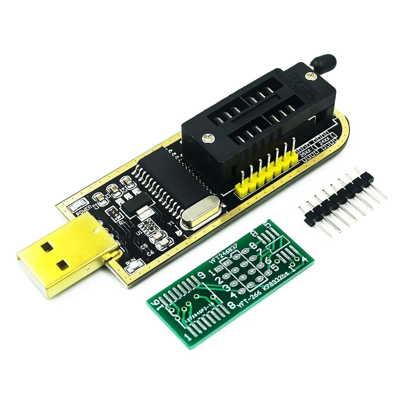 Original CH341A 24 25 Series EEPROM Flash BIOS USB Programmer Module + SOIC8 SOP8 Test Clip For EEPROM 93CXX / 25CXX / 24CXX