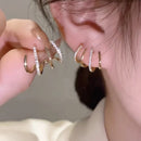 Neue trendige Kristallklaue Ohrstecker für Damen Voll Strass Elegant Koreanische Mode Mädchen Luxuriöser Ohrschmuck Ausgefallene Ohrringe
