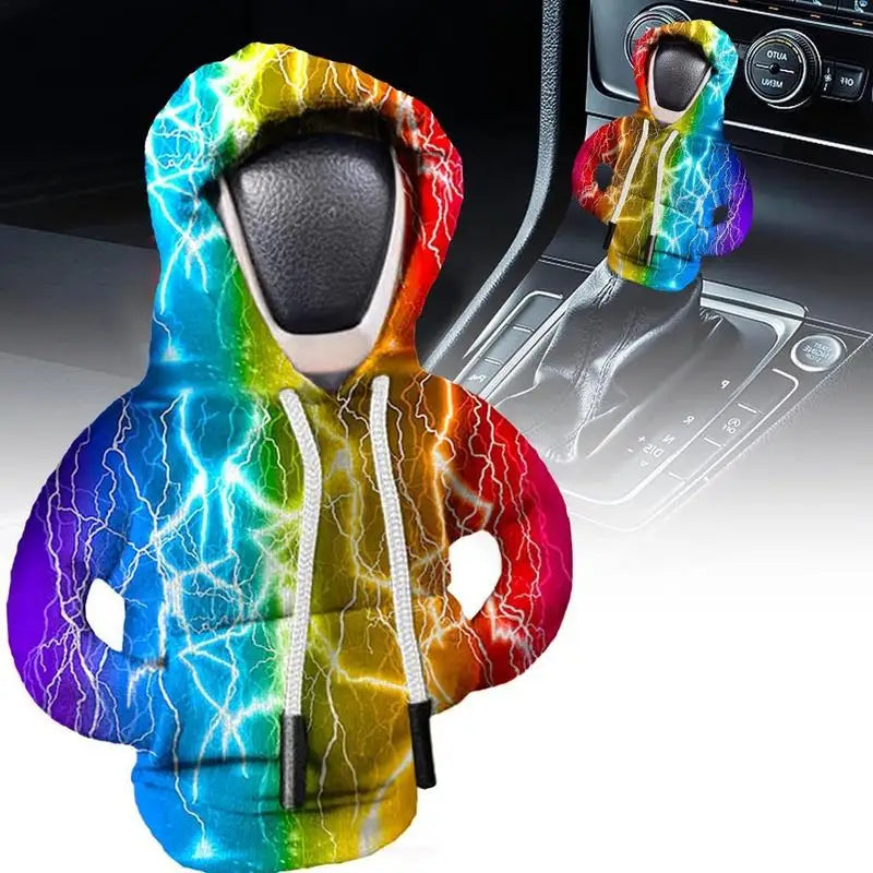 Christmas Camouflage Pattern Gear Shift Knob Hoodie Change Speed Lever Sweatshirt Car Gear Shift Cover Hoodie Car Gearbox Hood