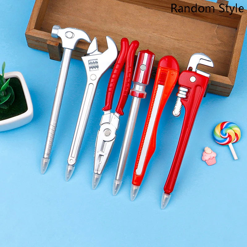 1PC Ball Pens Simulation Hardware Tools Vise Hand Knife Hammer Pistol Modelling Ballpoint Pen Student Learning Prizes Gift