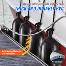 SucceBuy Inflatable Ribbed Fender with Center Holes Marine Boat Dock Fender Bumper with Air Pump 4 Needles 4 Ropes & Storage Bag