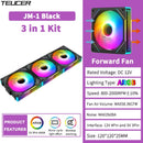 TEUCER JM-1 Fan Kit 3 in 1 ARGB Mirror Cycle Light Effect 4Pin PWM 800-2000RPM Water Cooling 360mm Wireless PC Cooler Fan