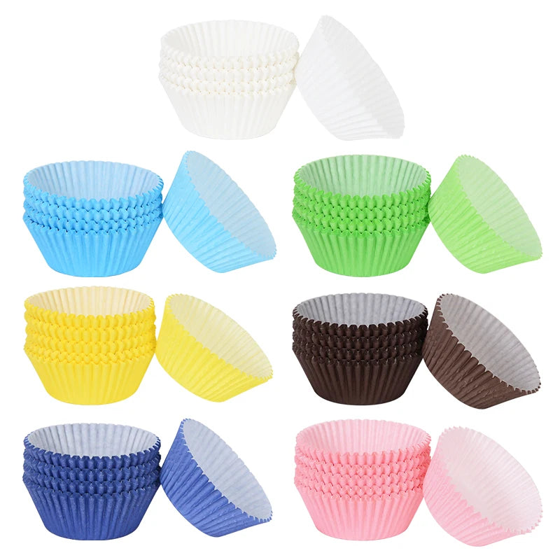 100pc Cupcake Liners Paper Meiniang Paper Oil-Proof Baking Cup Meiniang Liners Paper Tools Muffin Box Case Party Tray Cake Decor