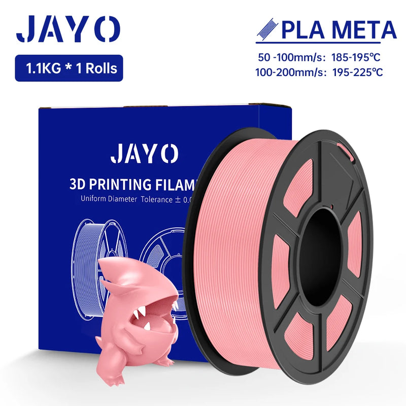 JAYO PLA Meta Filament 1.75mm 1.1KG PLA 3D Filament For FDM 3D Printer High Toughness 3D Printing Materials 100% No Bubble