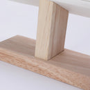 1pc Wooden Base T-Shaped PU Leather / Velvet Bracelet Display Rack Bangle Watch Hairband Jewelry Storage Stand Holder Organizer