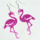 New Valentine's Day Earrings Love Letter Shiny Pink Butterfly Love Tape Simple Acrylic Earrings Valentine's Day Decorative Gift