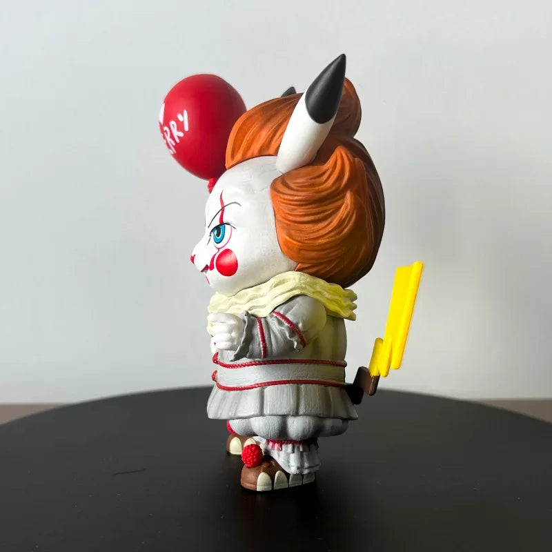 Movie Figures Stephen King's It Pennywise Cosplay Pikachu Action Figure Toys Halloween Gift Doll 11cm/4.33in