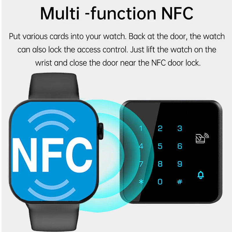 For Xiaomi Huawei NFC ECG+PPG 1.81 inch Bluetooth Call Smartwatch Men Support 120 Sport Women Rotary keys Smart Watch 2024 New