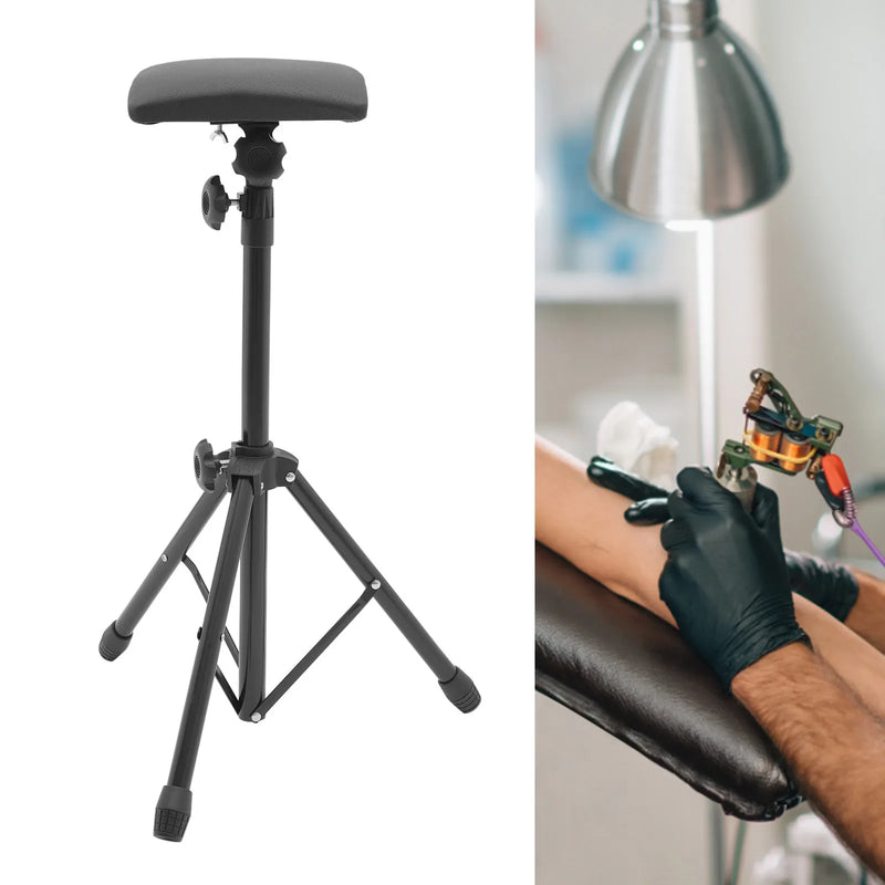 Tattoo Armrest Stand Rest Leg Rest Tattoo Tripod Stand Chair Height Adjustable 180-360° Rotatable Armrest Leg Wrist Holder