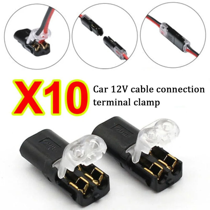 10pcs 2 Pin Way Plug Car Waterproof Electrical Connector Wire Cable Automotive Electrical Connector Strip Terminal Connection