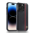 Kohlefaser PU-Lederhülle für iPhone 14 15 Pro Max 13 11 12 XR XS X 8 7 Plus SE Mini Schutz Anti-Rutsch Business Handyhülle