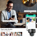 Ctronics 5MP 4MP WLAN-Kamera Deckenhalterung 360 PTZ 2-Wege-Audio Personenüberwachung Auto-Tracking CCTV Innen/Außen Nachtsicht