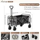 Folding Cart, Portable Shopping Cart, Camping Cart, Pull Cart, Suitable for Outdoor Garden Shopping In Multiple Terrains