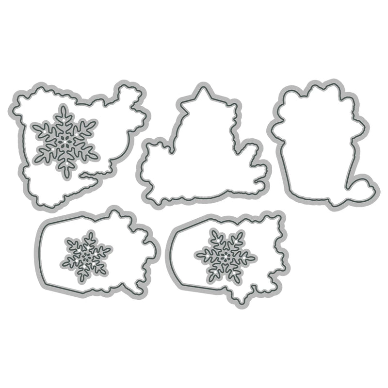 Mangocraft Christmas Series Sweet Cupcakes Cutting Dies Clear Stamp DIY Scrapbooking Metal Dies Silicone Stamp For Cards Albums
