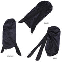 New Women long Oversized elastic satin Bonnet Sleeping Cap with Ribbon Breathable sleeping cap turban sleep Headwear Bandanas